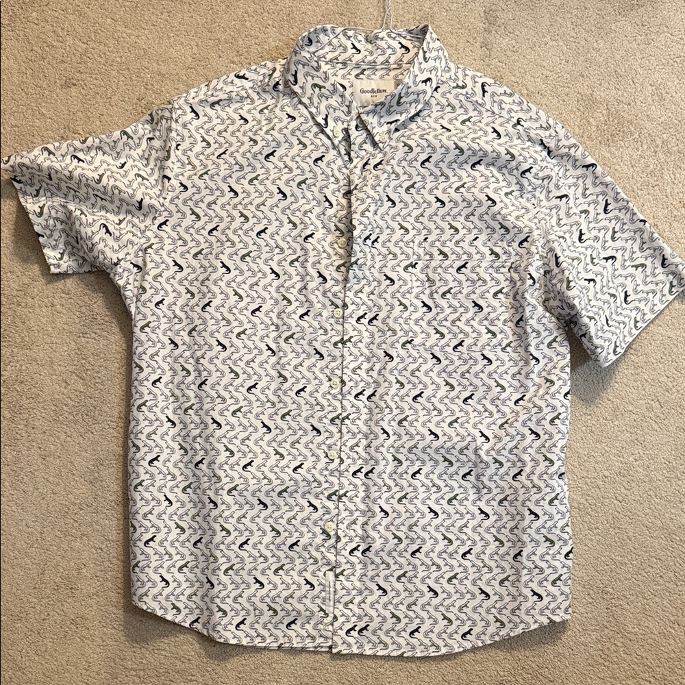 Goodfellow & Co Men's Casual Shirt with Lizard Pattern